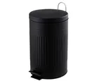 Bote de Basura Relieve Metálico con Pedal de 12 Litros Negro