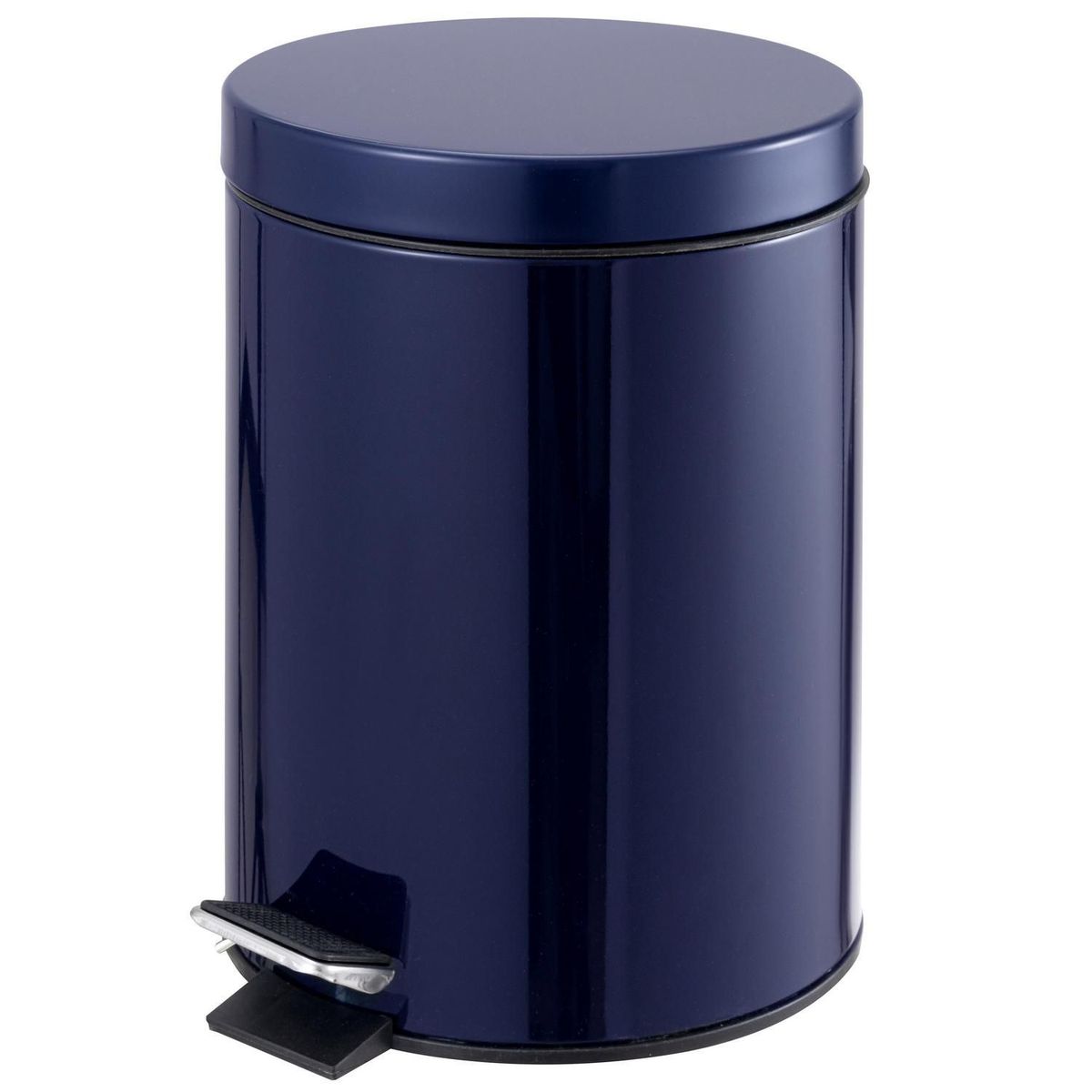 Bote de Basura Metálico con Pedal de 5L Azul Marino, marca Just Home Collection - Foto Principal