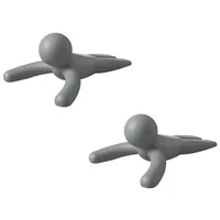 Set dos topes para puerta gris