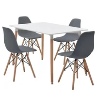 Comedor con 4 Sillas Vintage 120 x 80 x 75 cm