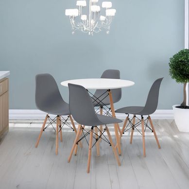 Comedor con 4 Sillas Eames 80 x 80 x 75 cm