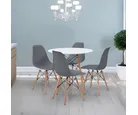 Comedor con 4 Sillas Eames 80 x 80 x 75 cm
