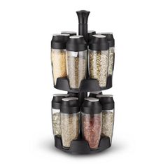 Set de 12 especieros con base negra 90 ml