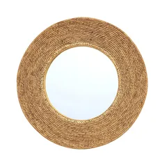 Espejo Decorativo Redondo Bamboo de 68 cm Dorado