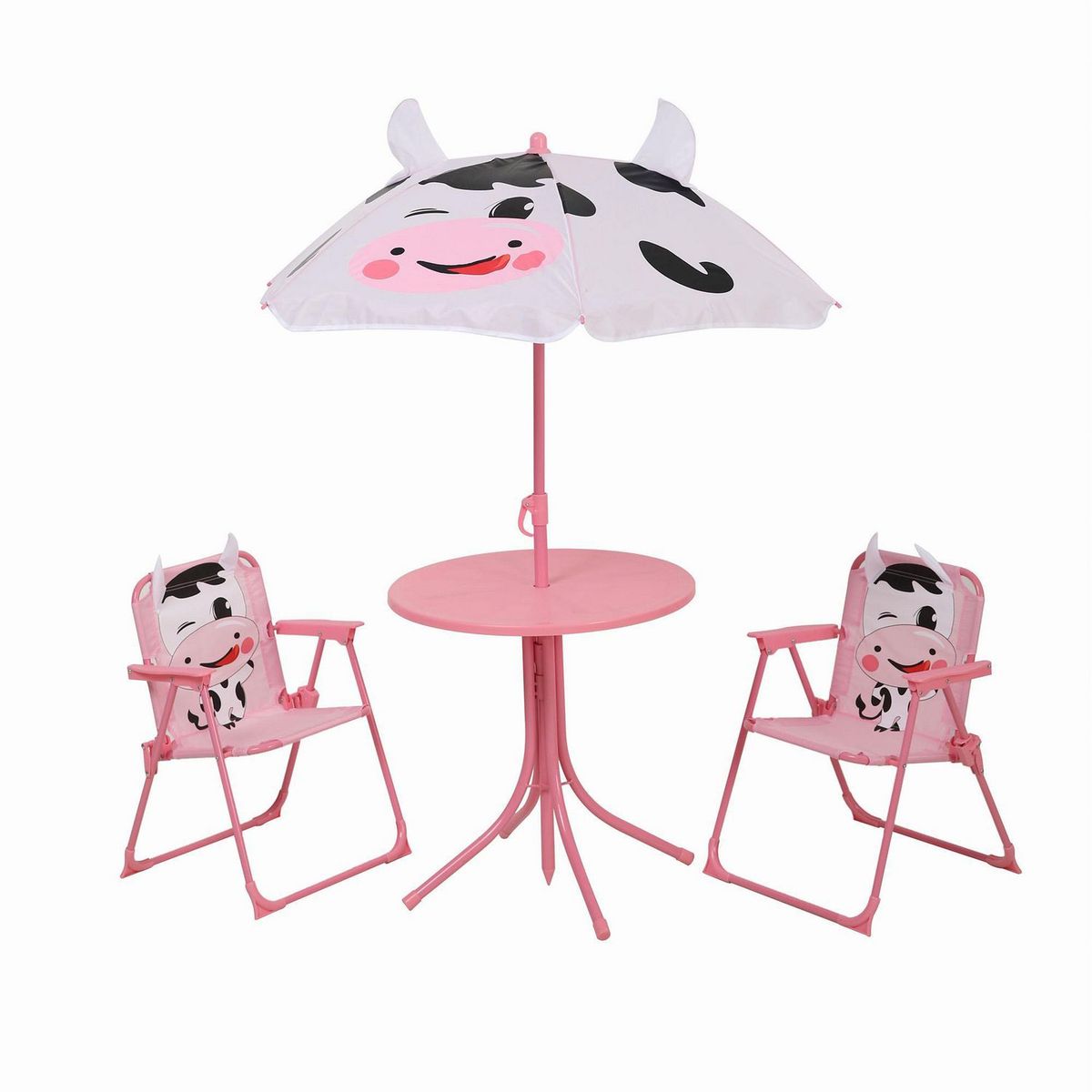 Just Home Collection - Juego Terraza Infantil Rosa 2 Personas