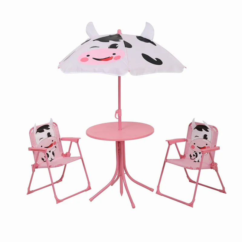 Just Home Collection - Juego Terraza Infantil Rosa 2 Personas