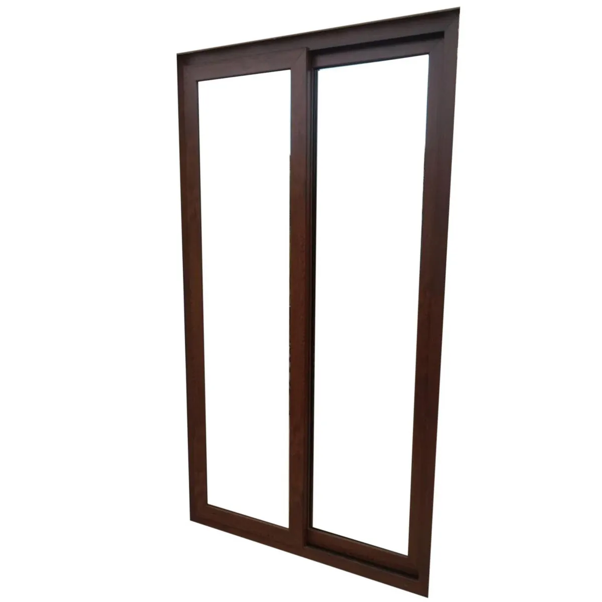 Holztek - Pta Corrediza 2H XX, S920, Marco foliado, Cristal TP, Vidrio Claro 120-130/190-200