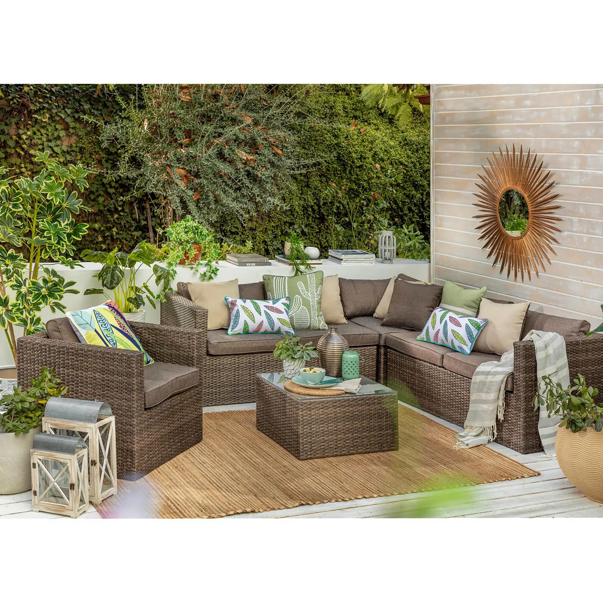 Just Home Collection - Sala de Exterior Saigón Café 5 Personas