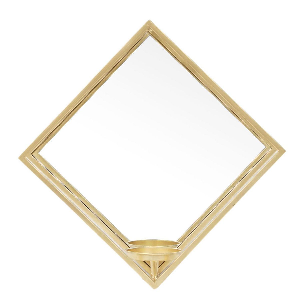 Just Home Collection - Espejo Decorativo Rombo 3D Triada de 38 x 38 cm Dorado