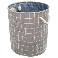 Cesto de ropa checker gris