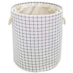 Cesto de ropa checker blanco