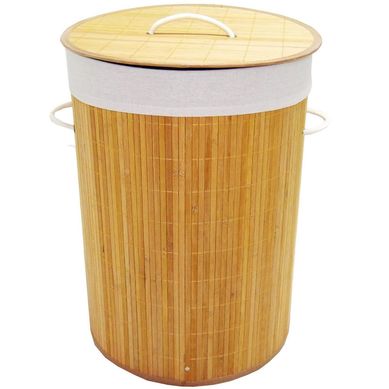 Cesto de ropa redondo bamb� natural