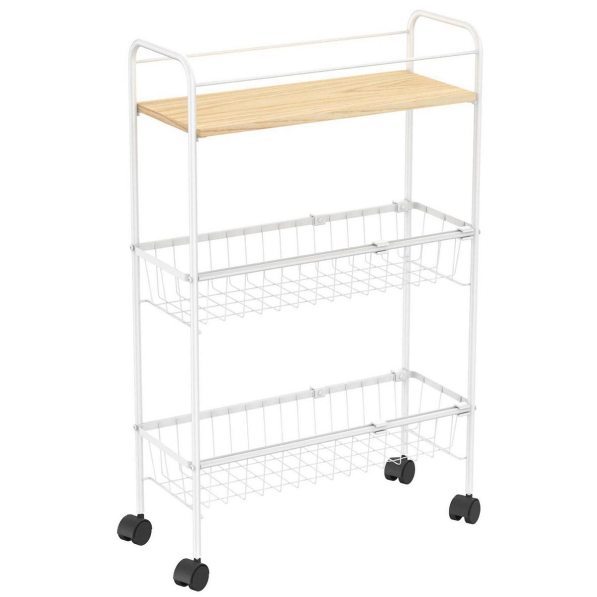 Just Home Collection - Carrito de cocina con rueda 3 niveles