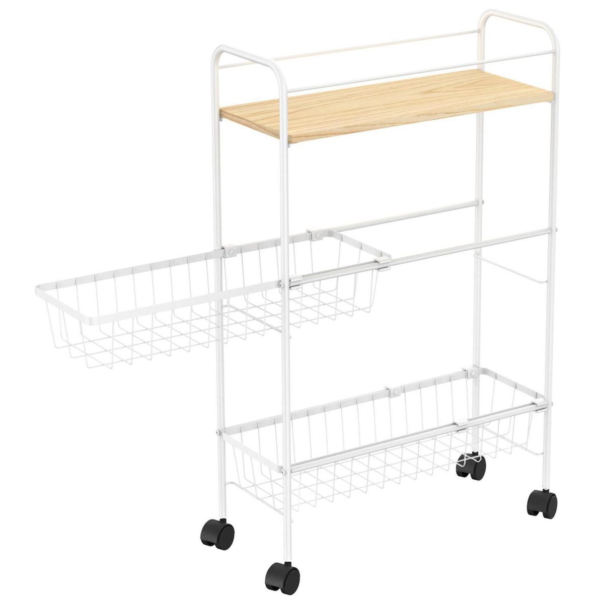 Just Home Collection - Carrito de cocina con rueda 3 niveles