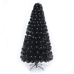 Árbol de Navidad con Fibra Óptica y Luz LED Cálida 210 cm