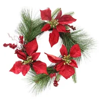 Corona Navideña Nochebuena Berry 37cm