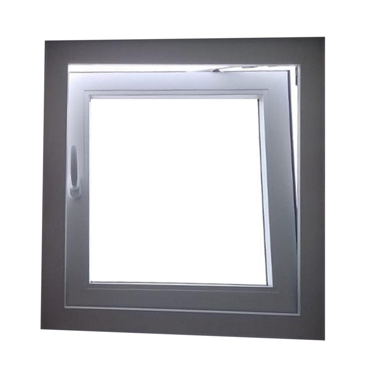Holztek - Oslbat/batiente Der-Iz, 4500, Mco Blco, Cristal TP, Vidrio Satinado 60-70/130-140