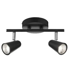 Barra Nali Negro 2 Luces Gu10