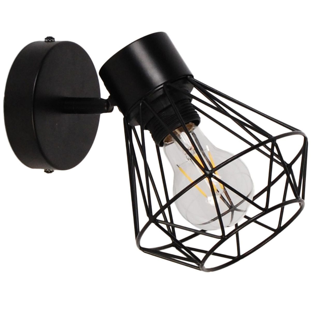 Lámpara de Pared Interior Grades Negro 1 Luz E27, marca Just Home Collection - Foto Principal