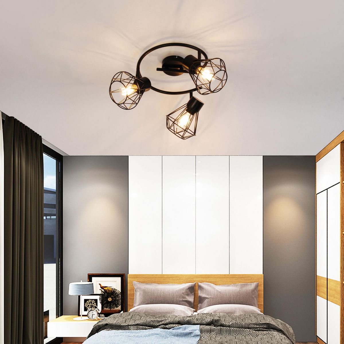 Just Home Collection - Lámpara de Barra Red Grades 3 Luces E27