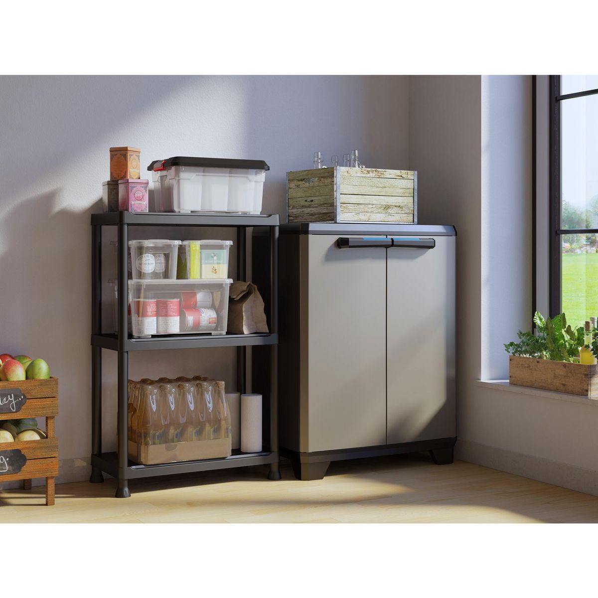 Keter - Gabinete mediano linear Keter gris