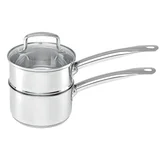 Cacerola de acero inoxidable con tapa de vidrio 16 centímetros