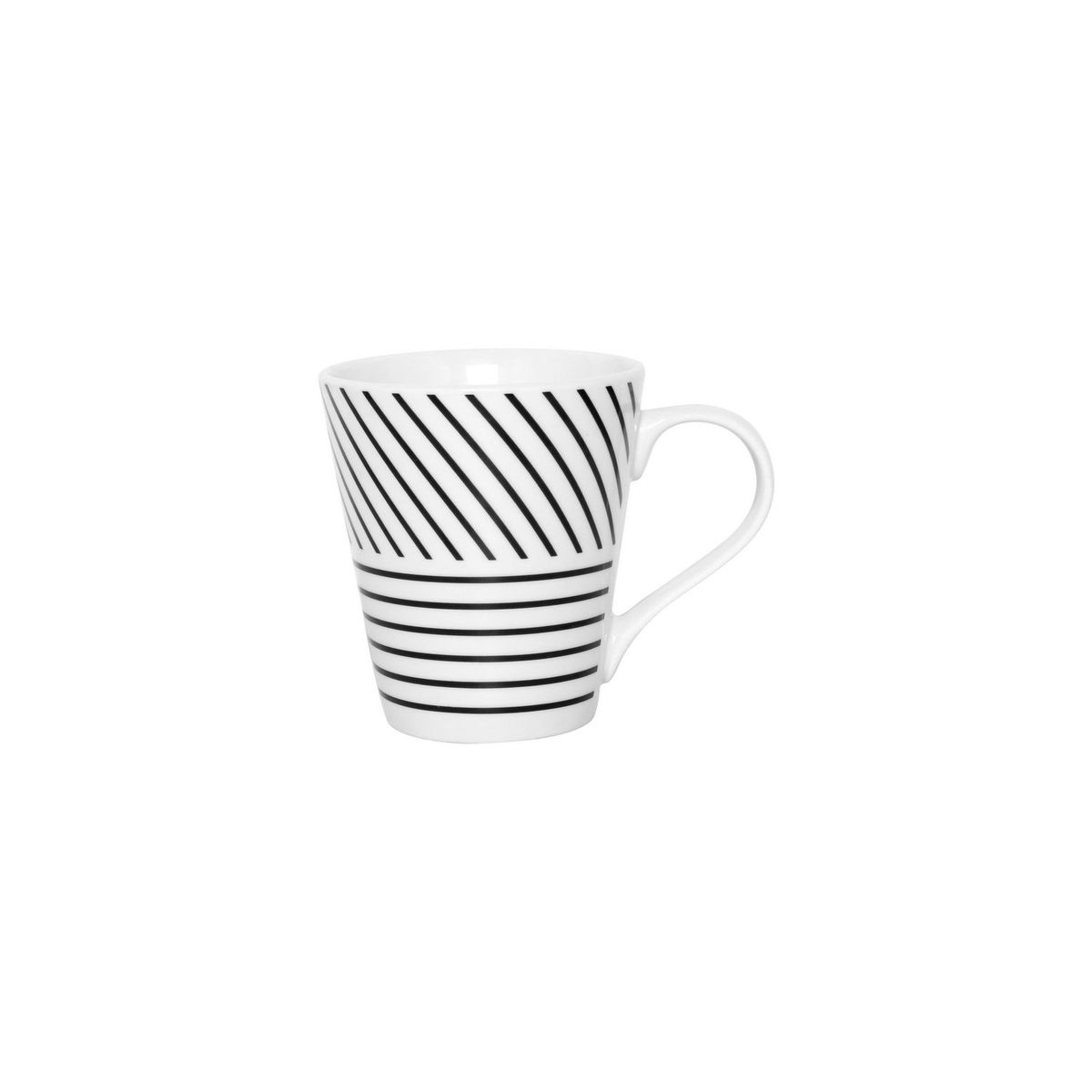 Just Home Collection - Taza color blanco con negro