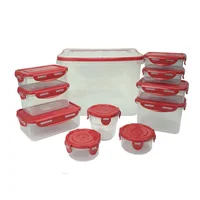 Set de contenedores 11 pzas en caja rojo