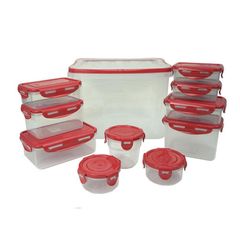 Set de contenedores 11 pzas en caja rojo