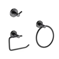 Set de Accesorios de Baño Negro Mate