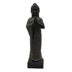 Buda de pie de poliresina 11.5x9.5x40 cm.