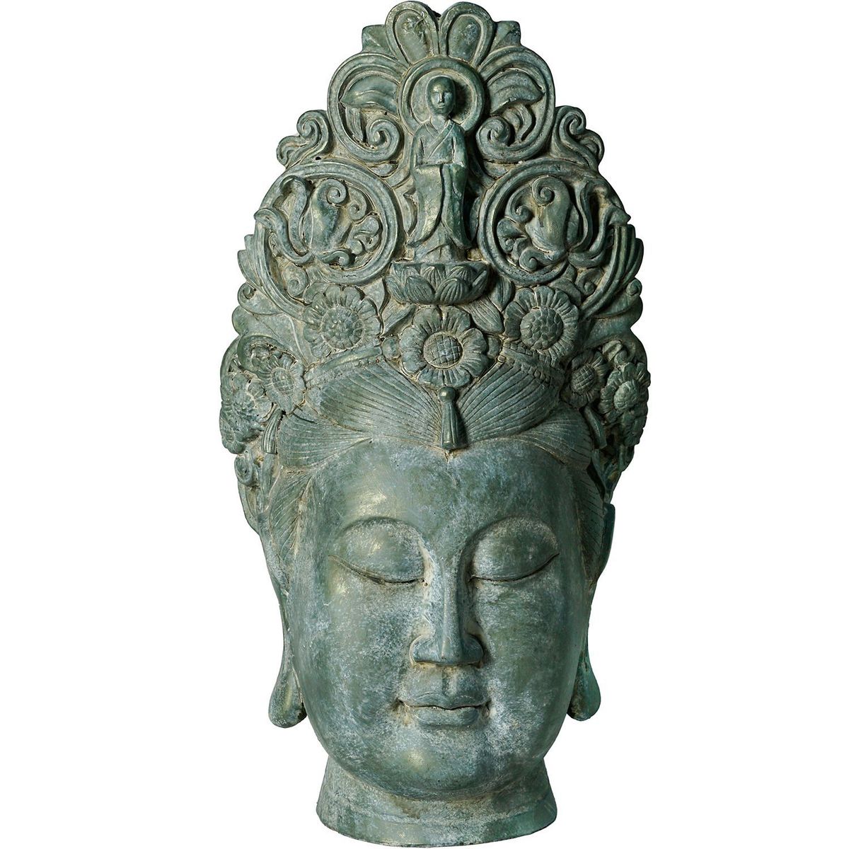 Cabeza Buda Nepal verde 38 cm., marca Homy - Foto Principal