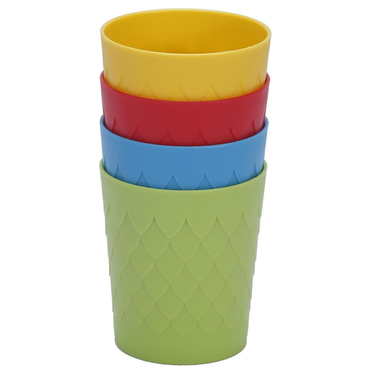 Casa Bonita - Set de 4 vasos de plástico colores 250 ml