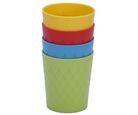 Set de 4 vasos de plástico colores 250 ml