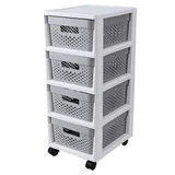 Cajonera con ruedas de 4 niveles color gris