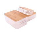 Set 4 cajas con tapa bambú