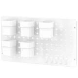 Set organizador panel metálico blanco