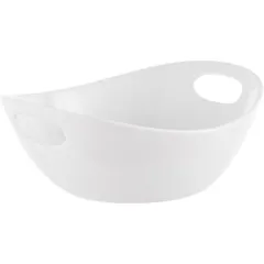 Fuente con asa pequeña blanca