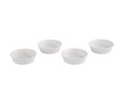 Set 4 pocillos redondos 9 centímetros blanco