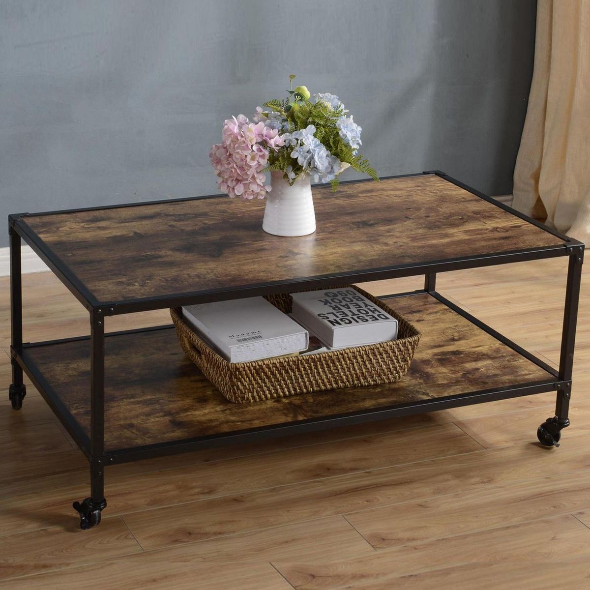 Mesa de centro con ruedas darren, marca Homy - Foto 2
