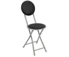 Silla plegable PU negro