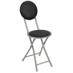 Silla plegable PU negro