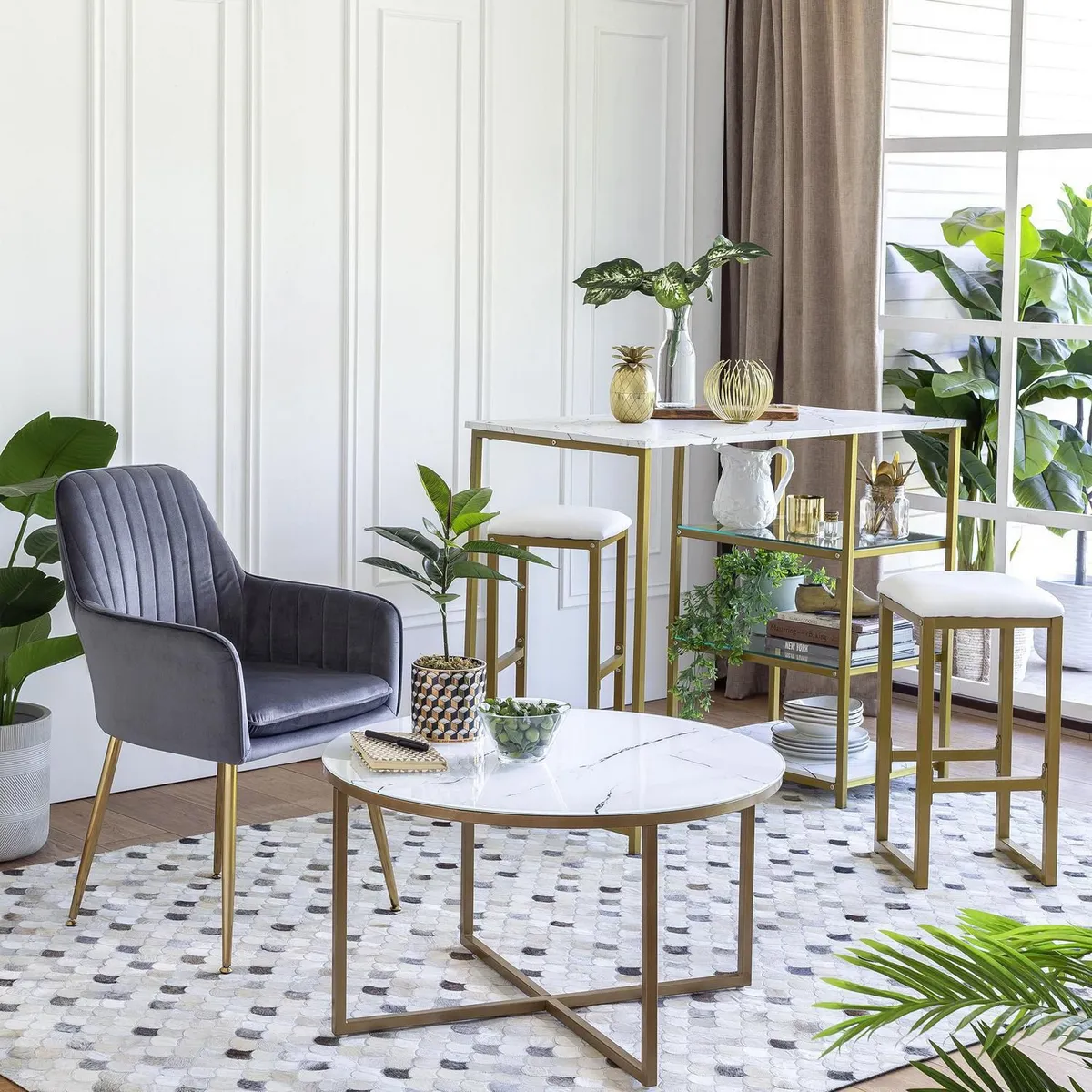 Just Home Collection - Silla Jaca velvet gris