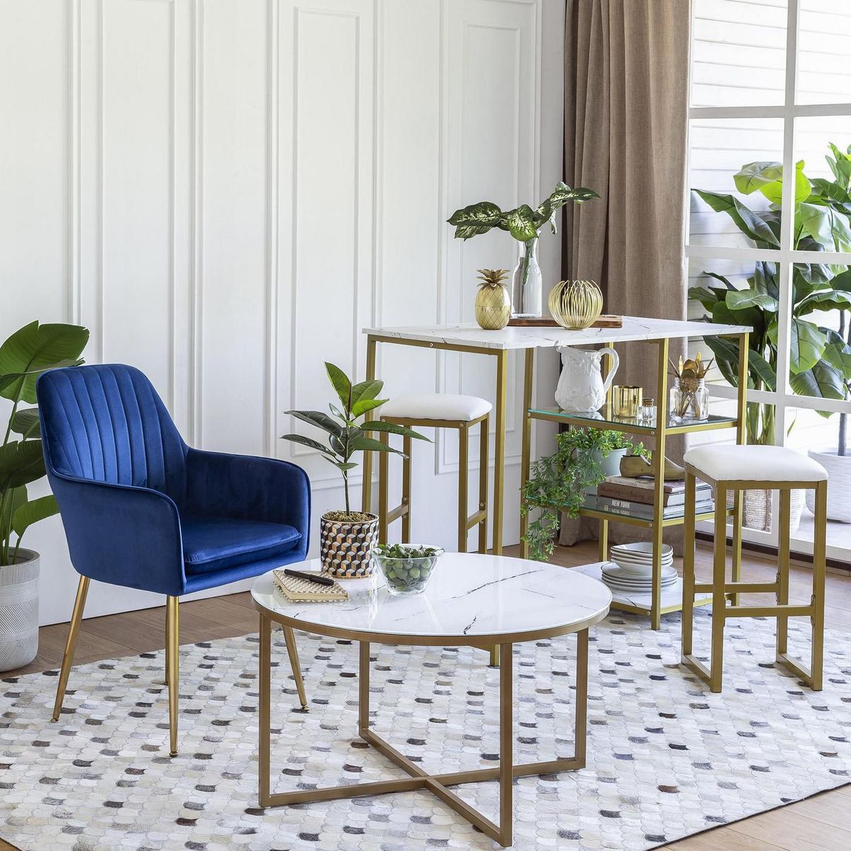 Just Home Collection - Silla Jaca velvet gris