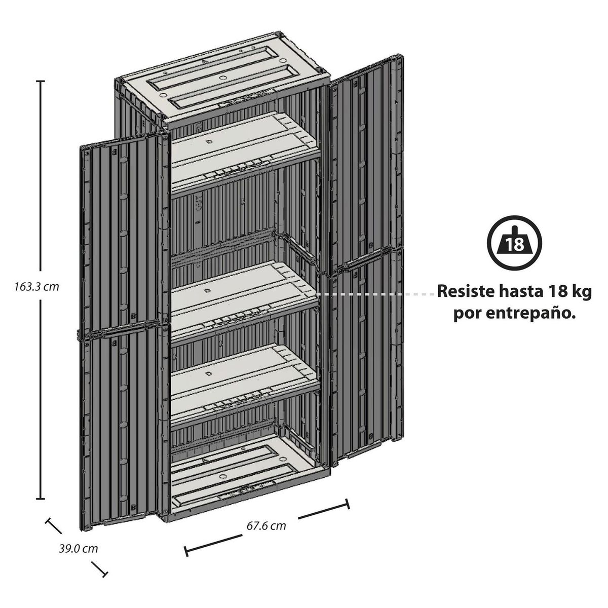 Almacén grand starplastic gris, marca Rimax - Foto 2