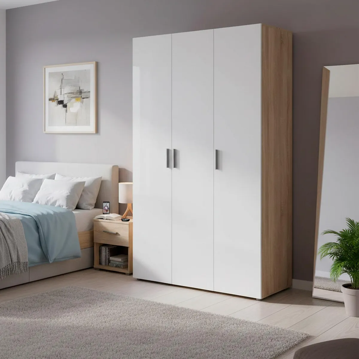 Tvilum - Clóset 3 puertas blanco Pepe