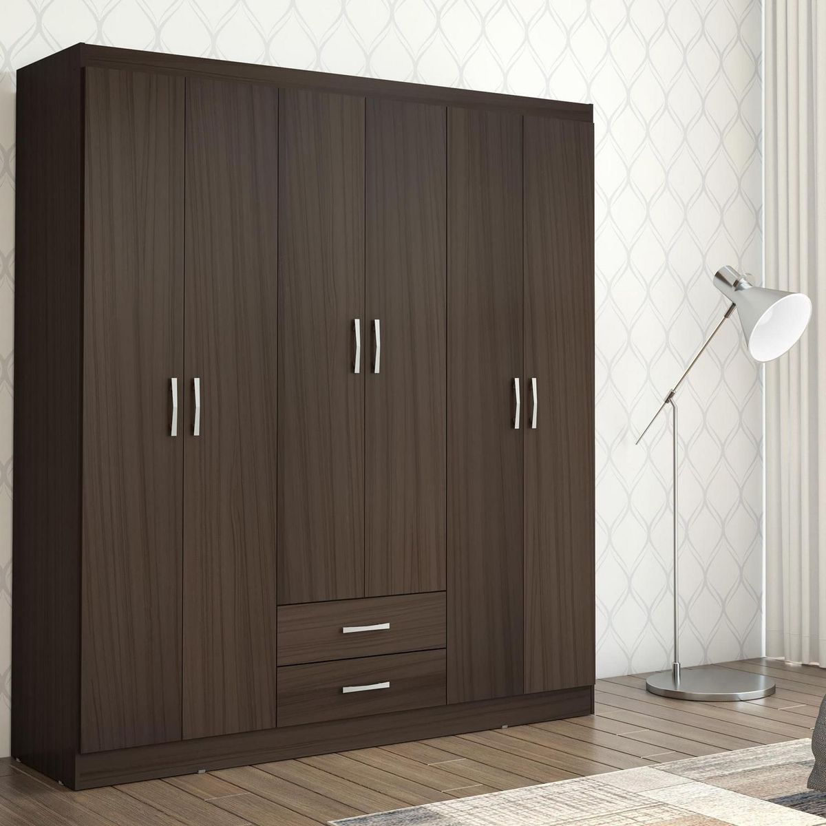 Casa Bonita - Closet 6 puertas 2 cajones Avellana