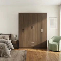 Closet 6 puertas 2 cajones Avellana