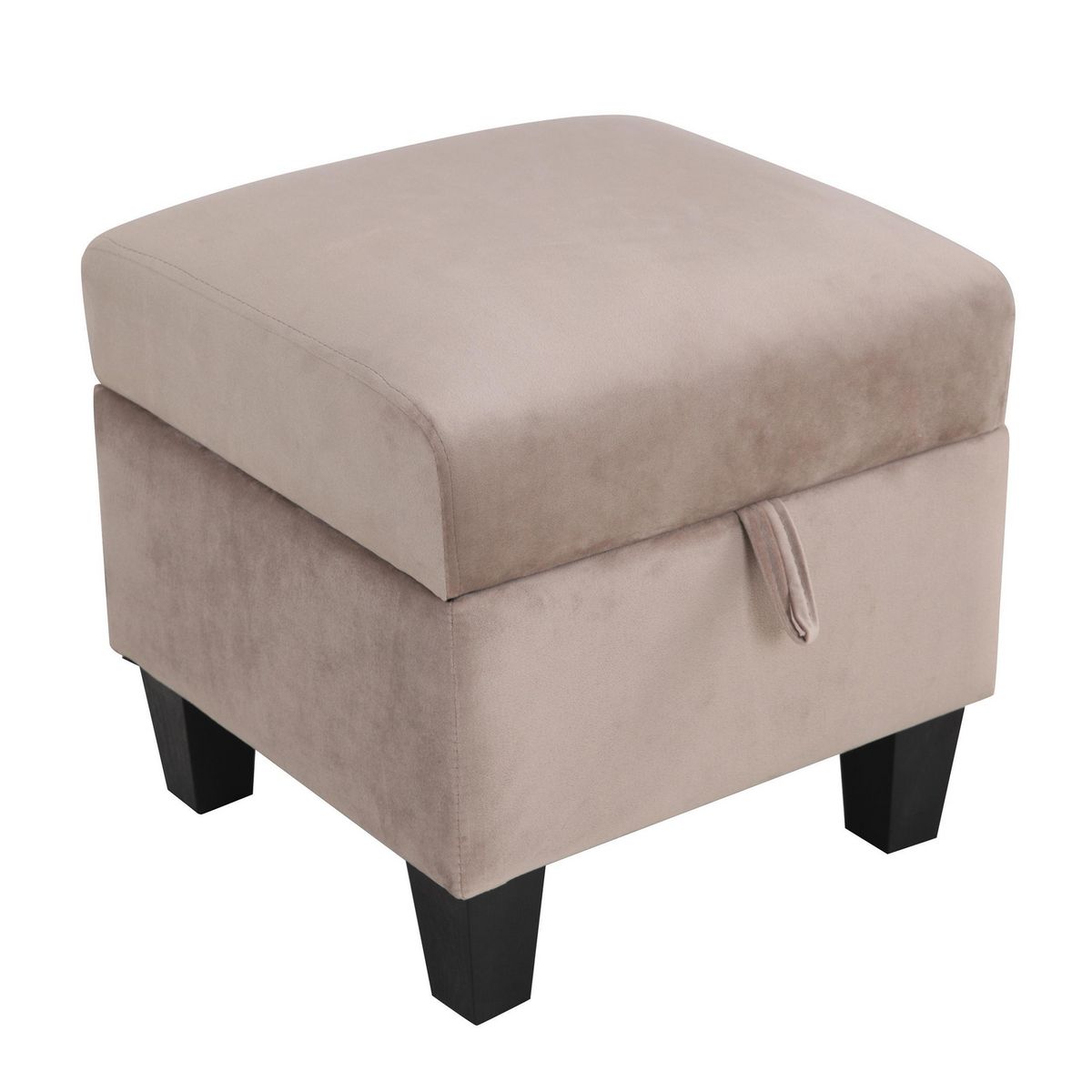 Just Home Collection - Taburete con almacenamiento café