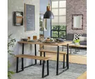 Set Comedor 2 Bancas Cuauly120X90X75 cm